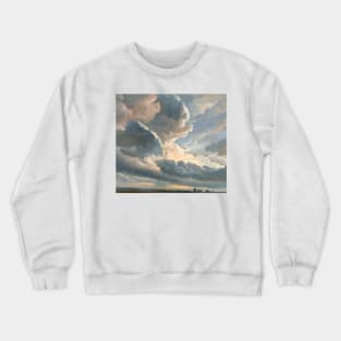 cloud horizan oil painting cloudy sky near rome Crewneck Sweatshirt